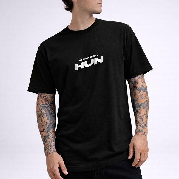 Stand with HUN – Férfi Pamut Póló - Huniwear