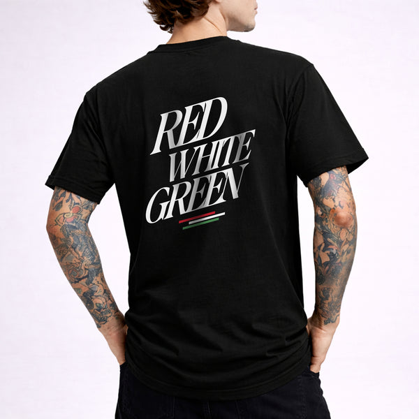 Piros Fehér Zöld – Férfi Pamut Póló - Huniwear