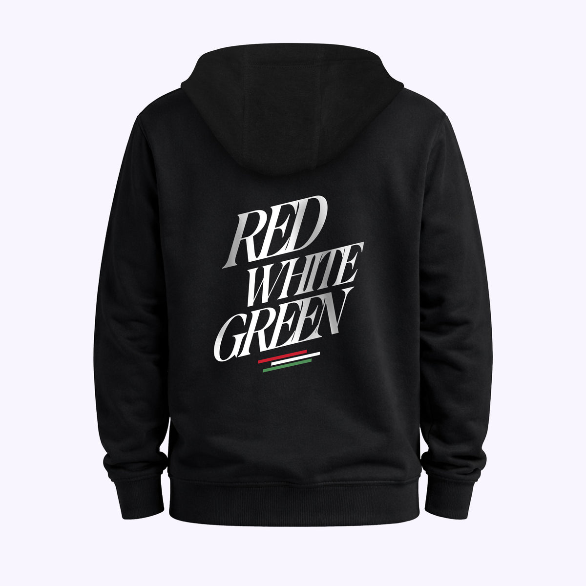 Piros Fehér Zöld - Férfi Kapucnis Pulóver