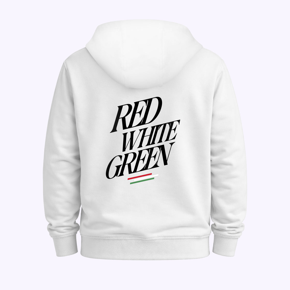 Piros Fehér Zöld - Férfi Kapucnis Pulóver