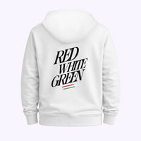 Piros Fehér Zöld - Férfi Kapucnis Pulóver