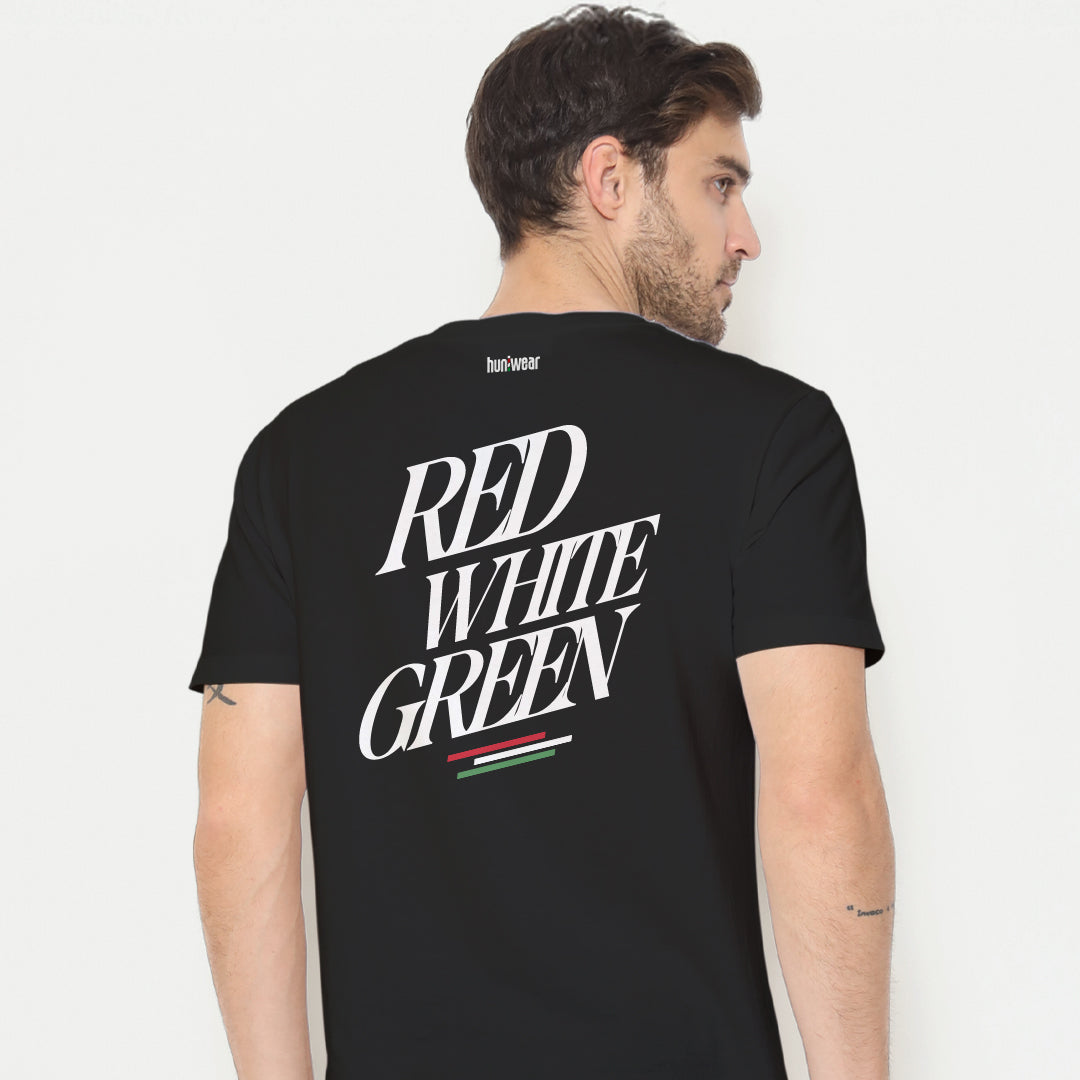 Piros Fehér Zöld – Pamut Póló - Huniwear