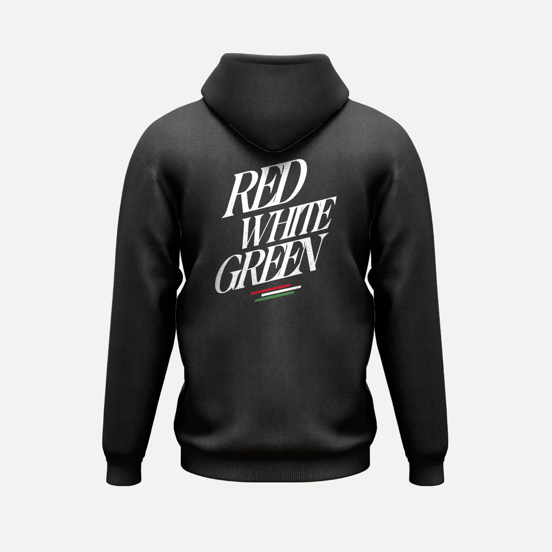 Piros Fehér Zöld - Kapucnis Pulóver - Huniwear