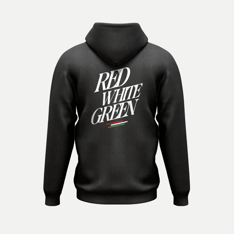 Piros Fehér Zöld - Kapucnis Pulóver - Huniwear