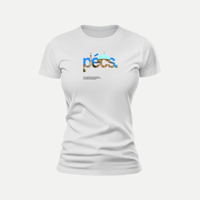 PÉCS 1.0 - Női Pamut Póló | Fehér / S - Huniwear