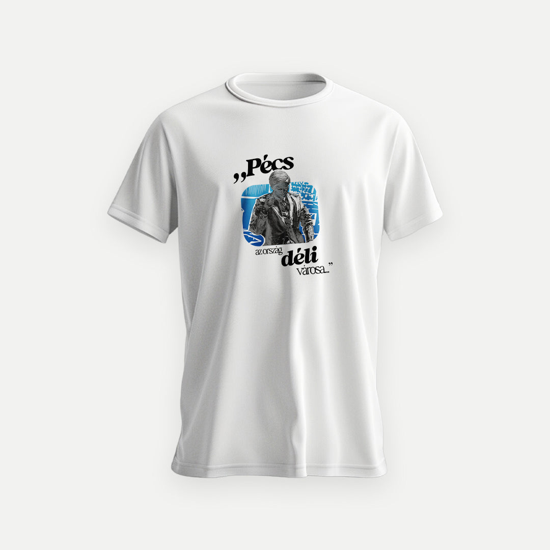 PÉCS Weöres Szobor + Idézet - Pamut Póló - Huniwear