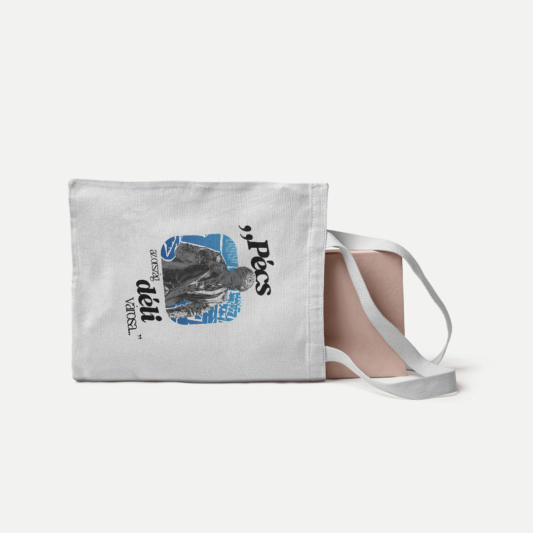 PÉCS Weöres Szobor + Idézet - Vászontáska